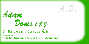 adam domsitz business card